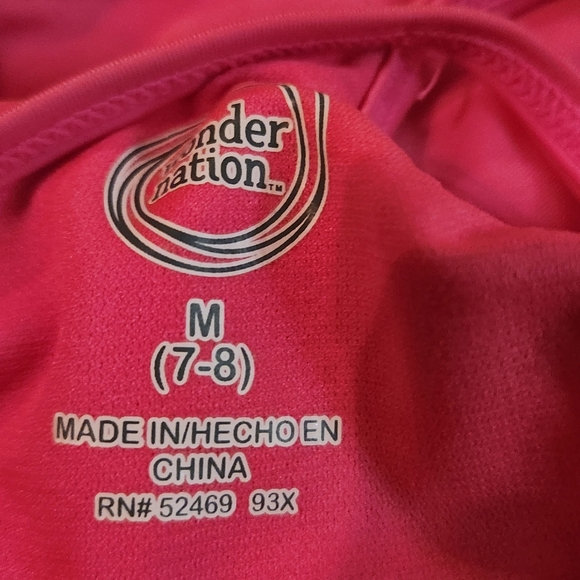 Wonder Nation Girls 7-8 & Plus Mermaid One-Piece Swimsuit and Mermaid Tail Cove - Picture 5 of 6